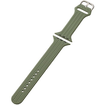 アップルウォッチバンド Ultra 2/Ultra/SE(第2/第1世代)/Series9 8 7 6 5 4 3 2 1 シリコン 編み込み風 エレコム