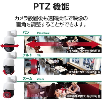 ネットワークカメラ PTZカメラ 200万画素 WDR対応 屋外用 防水/防塵 DXアンテナ