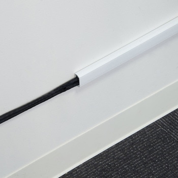 壁用フラットモール ストレート両面テープ付1m 幅22mm ホワイト BUFFALO(バッファロー)