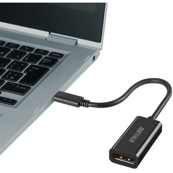 ディスプレイ変換アダプタ USB Type-C - DP ブラック BUFFALO(バッファロー)