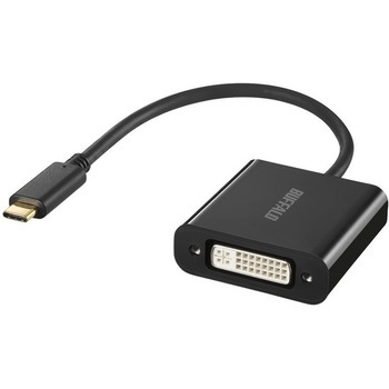 ディスプレイ変換アダプタ USB Type-C - DVI ブラック BUFFALO(バッファロー)