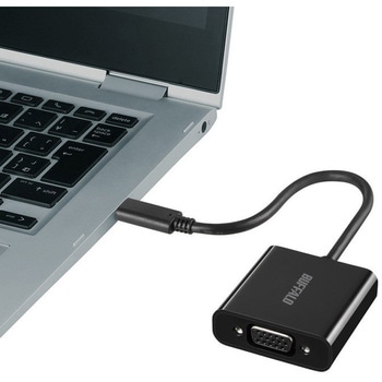 ディスプレイ変換アダプタ USB Type-C - VGA ブラック BUFFALO(バッファロー)