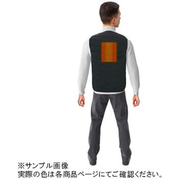 ヒーター内蔵可能型 中綿入り 防寒インナーベスト(Vネック) ブレイン
