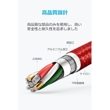 Anker PowerLine+ USB-C & USB-A ケーブル (USB3.0対応) 1.8m Anker(アンカー)