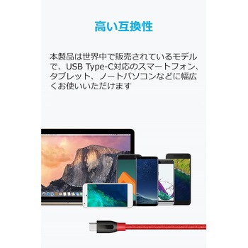 Anker PowerLine+ USB-C & USB-A ケーブル (USB3.0対応) 1.8m Anker(アンカー)