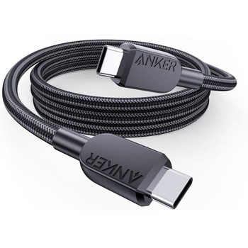 Anker USB-C & USB-C ケーブル (高耐久ナイロン) 0.9m ブラック Anker(アンカー)