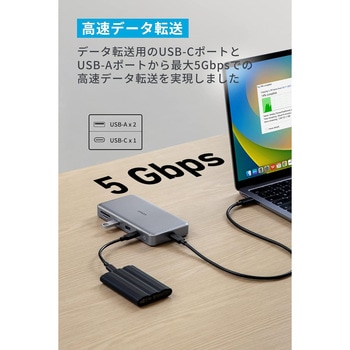 Anker 563 USB-C ハブ (10-in-1， Dual 4K HDMI， for MacBook) Anker(アンカー)