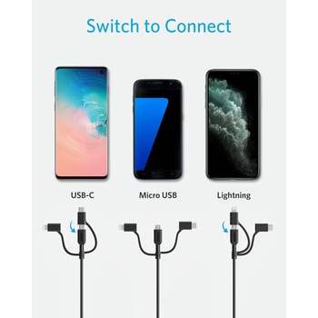 Anker PowerLine II 3-in-1 ケーブル 0.9m Anker(アンカー)