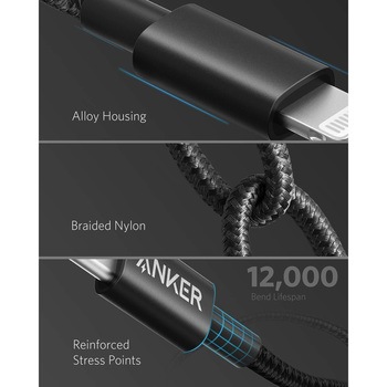Anker 高耐久ナイロン USB-C & ライトニング ケーブル 1.0m Anker(アンカー)