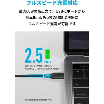 Anker PowerLine III USB-C & USB-C ケーブル (USB2.0対応) 3.0m Anker(アンカー)
