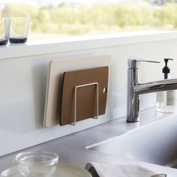 フィルムフックまな板ホルダー タワー ホワイト - 山崎実業