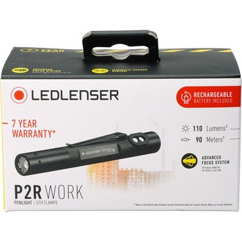 502183 充電式LEDライト P2R Work LED LENSER ブラック色 保護等級IP54