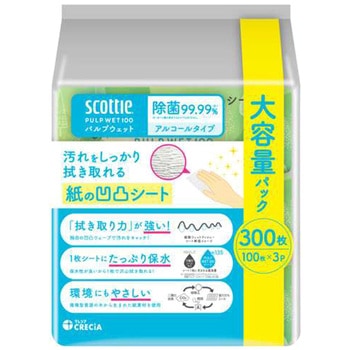 スコッティ ウェットティシュー 除菌 アルコールタイプ PULP WET 日本製紙クレシア