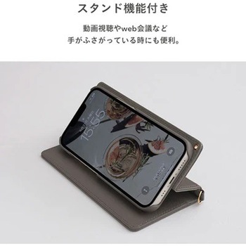 [iPhone 14/13専用]salisty noble レザーダイアリーケース salisty