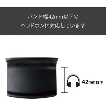 ヘッドホンスタンド ヘッドホンハンガー 背面 貼り付け バンド幅42mm以下 エレコム