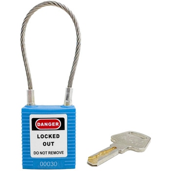 ロックアウト用ケーブルパドロック セーフラン安全用品