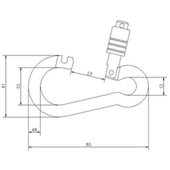 ステンレススプリングフック オープン型 ジョー・プリンス竹下