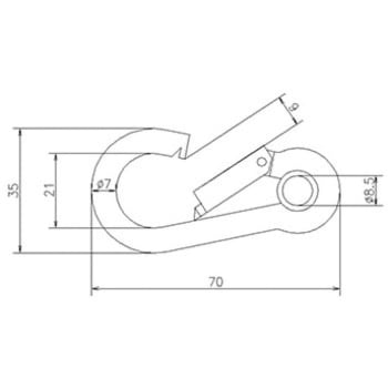 ステンレスリング入スプリングフック ジョー・プリンス竹下