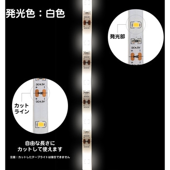 LEDテープライトUSB3．0mW色 ELPA
