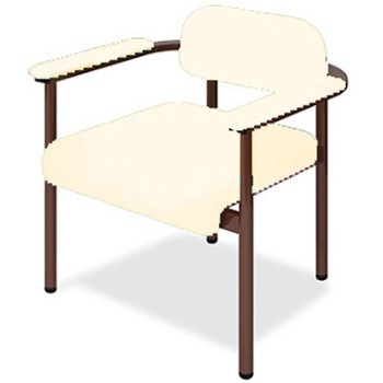 ホームチェアー1 TB-1268-01 幅40 全幅57 ×奥行50 座面奥行40 ×座高44 全高67 cm 高田ベッド製作所