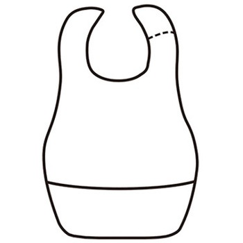 ポケット付食事用ミニエプロン 丈56.5cm 38957 - ケアファッション