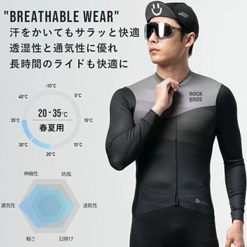 春夏用サイクルジャージ 1512000900 - ROCKBROS(ロックブロス)