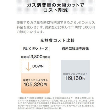 ガス給湯専用機(屋外据置型) リンナイ
