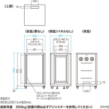 19インチサーバーラック_(18U) サンワサプライ