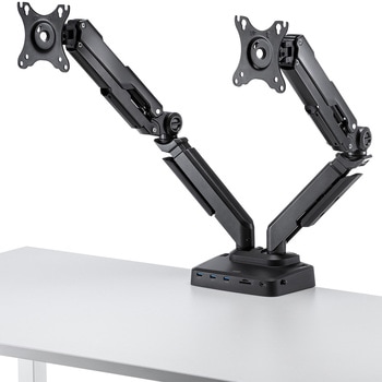液晶モニタアーム_ドッキングステーション搭載 サンワサプライ
