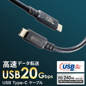 USB TypeCケーブル_USB 20Gbps サンワサプライ