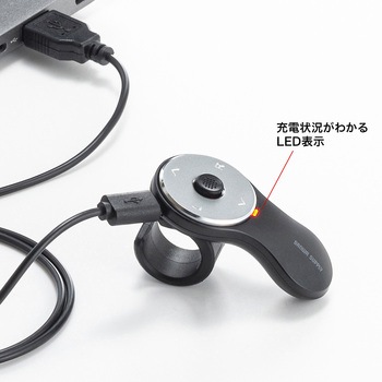 IRセンサーマウス_ワイヤレスリングマウス サンワサプライ