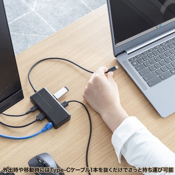 ドッキングステーション_USB TypeC サンワサプライ