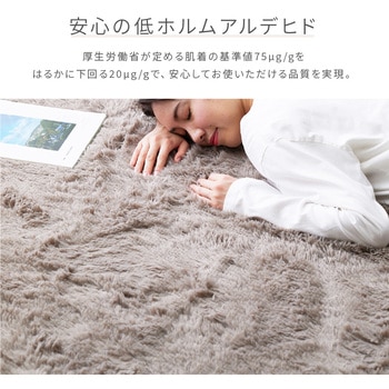 抗菌 防臭 防ダニ さらふわ 洗える シャギーラグマット YAMAZEN(山善)