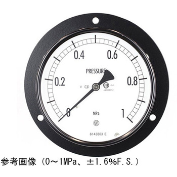 普通形圧力計(Φ100)埋込形D枠(取付穴)耐振用 AE15-231シリーズ 長野計器