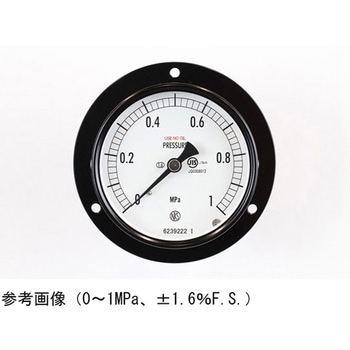 普通形圧力計(Φ75)埋込形D枠(取付穴) AC15-231シリーズ 長野計器