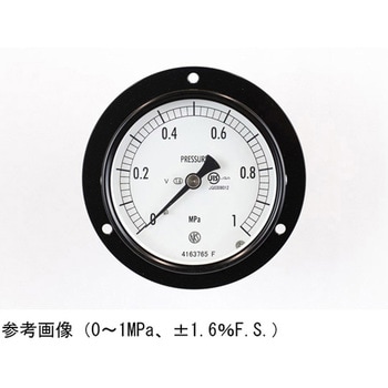 普通形圧力計(Φ75)埋込形D枠(取付穴)耐振用 AC15-231シリーズ 長野計器