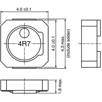巻線インダクタ 面実装 47 μH 620mA 4.3 x 4 x 1.8mm 1セット 1000個入 TDK