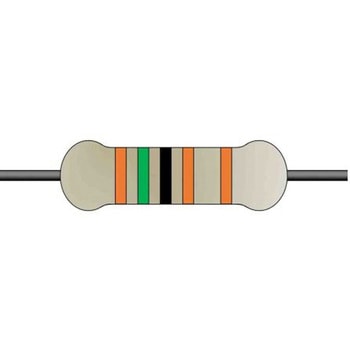 金属皮膜固定抵抗器 0.5W 1.5kΩ ±1% 1箱 5000個入 YAGEO