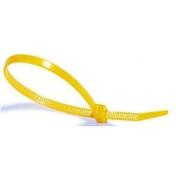 結束バンド 210mm x 4.7 mm 黄 ナイロン 66 1袋 100個入 ヘラマンタイトン(タイトン)