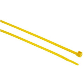 結束バンド 390mm x 4.7 mm 黄 ナイロン 66 1袋 100個入 ヘラマンタイトン(タイトン)
