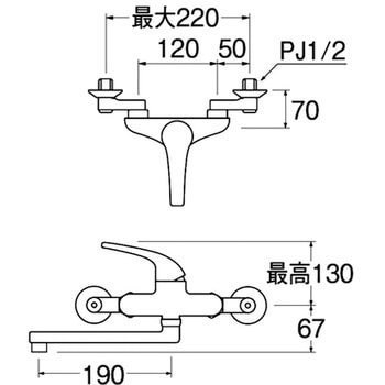 K1711-13 シングル混合栓 SANEI 節水水栓 - 【通販モノタロウ】