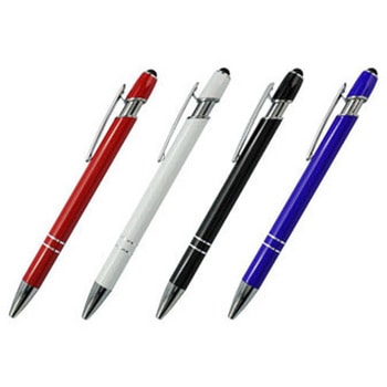 【名入れ】スムースタッチメタル タッチペン付き 0.7mm 100本入り ボールペン タッチペン付き 業務用 ビジネス オフィス用品 備品 黒インク ノック式 ジャストコーポレーション