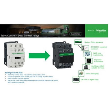 制御リレー TeSysシリーズ 10 A 380 Vac 0.07 kW シュナイダーエレクトリック