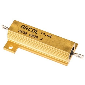 シャーシ取り付け抵抗器 50W 680Ω ±5% Arcol