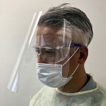 ディスポーザブルフェイスガード フェイスシールド シート 1枚×300枚入 Thermo Fisher Scientific