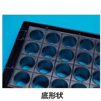 テストプレート 24well 平底 P.S製 クリアボトム ブラック 303008シリーズ Porvair