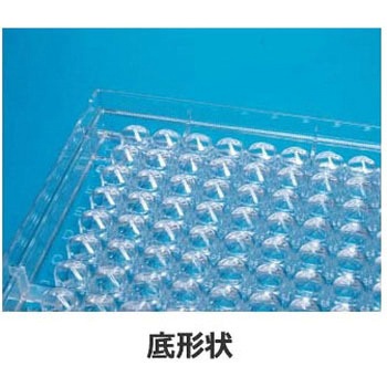 テストプレート 96well V底 P.S製 フタ付 滅菌済 222-8031-01Vシリーズ EVER GREEN