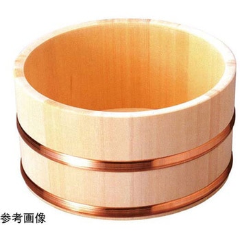 ひのき湯桶 銅タガ 丸型 用美(ヤマコー)