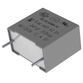 ポリプロピレンフィルムコンデンサ 310V dc 1μF ±10% KEMET