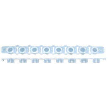 リアルタイムPCR 8連チューブ用キャップ フラットトップ 0.2ml ナチュラル QPCR-8Cシリーズ ビーエム機器